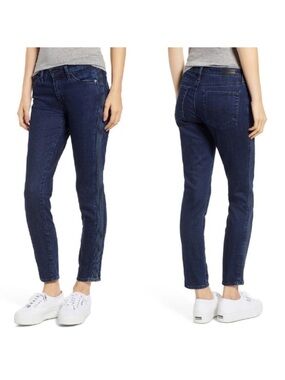AG The Prima Ankle Pintucked Cigarette Denim Jeans Size 28